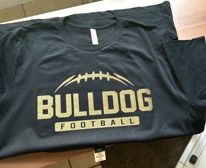 Bulldog Football glitter shirt