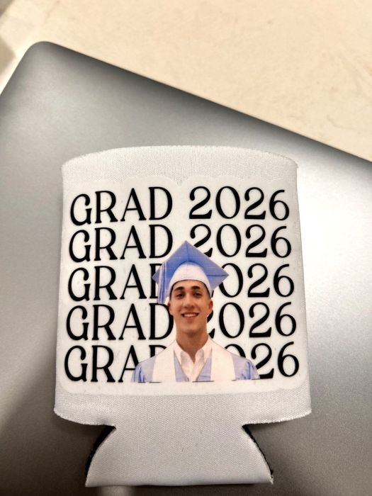 Custom Grad 2026 photo can cooler