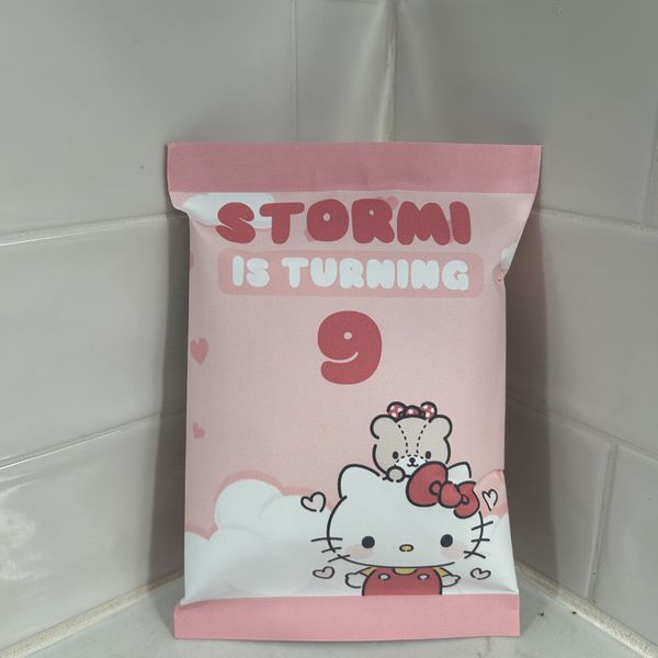 Custom Hello Kitty birthday chip bags